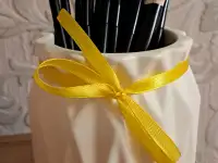 Ваза с кисточками для макияжа (20шт), новые, изделие из гипса, фотография 2