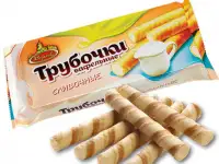 Вафельные трубочки с молочной начинкой