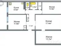 ПРОДАМ: 4-комнатная квартира в аг. СИНЯВКА по ул. Фабричная., фотография 9