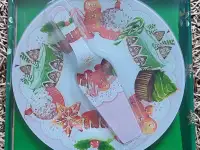 Блюдо для торта с лопаткой Новый год