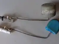 Бачок унитаза голубой в сборе, крышки, поплавок с клапаном., фотография 5