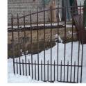 Сварные ворота из трубы с декоративными элементами, фотография 1