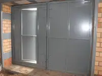 Ворота для гаража распашные металлические., фотография 4