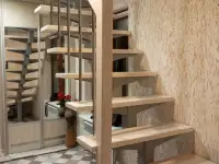 Лестницы дерево, металл. Отделка бетонных лестниц деревом, фотография 2