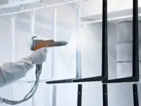 Порошковая полимерная покраска металлический изделийконструкций.