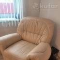Продам кожаный диван с креслом, фотография 3