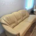 Продам кожаный диван с креслом, фотография 4