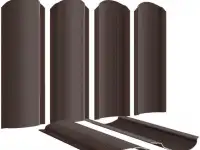Евроштакетник для забора, Тип: фигурный..., L 0,5-3 м, B 75-156 мм, Цвет: RAL6005..., Кол-во ребер: 16