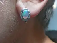 Серьги с натуральным  эфиопским опалом., фотография 8