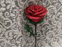 Цветы розы из бисера, фотография 2