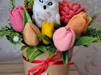 Букеты из мыльных цветов, фотография 8