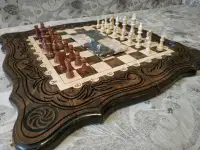 Hарды  шахматы из натурального дерева  60 х 60 см  Tavla , backgammon, фотография 8