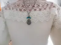 Кулон с волосатиком и лунным камнем, фотография 4