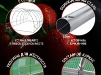 Теплица каркасная росток 6 x 3 x 2 метра (ø -, фотография 2