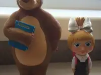 Маша и Медведь, резиновые игрушки-4шт, фотография 6