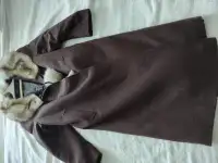 Пальто женское бордов. Голуб коричн с песцом 46-48-50. Драп. 30 руб, фотография 5