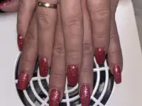 Покрытие гель лаком  Наращивание типсами, фотография 4