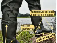 Забродники Вейдерсы с ботинками 42 рр PROS Польша, фотография 5