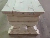 Набор садовой мебели из оцилиндрованного бревна, фотография 4