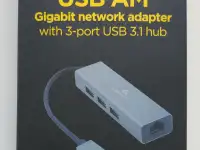 USB-хаб Cablexpert A-AMU3-LAN-01