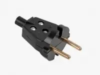 Вилка электрическая прямая 6А 220V разборная 1 шт, фотография 3
