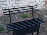 Скамейка металлическая с ящиком, фотография 3