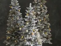 Дизайнерские Премиум Заснеженная Елка искусственная новогодняя Королева Тянь Шаня на подставке, пне есть много высот БОЛ, фотография 2