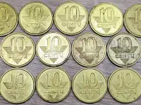 10, 20, 50 центовCentu) Литва, фотография 3