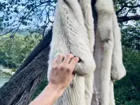 песцовая Шуба ПЕСЕЦ серый белый коричневый рыжая ЛИСА, фотография 4