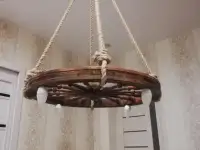 Люстра колесо, фотография 2