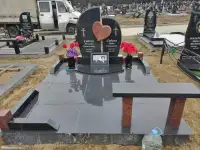 ПАМЯТНИК ГОРИЗОНТАЛЬНЫЙ НА 2 ЧЕЛ. ИЗ ГРАНИТА В-18. Мачулищи и рн, фотография 3