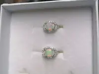 Серьги с натуральным  эфиопским опалом., фотография 2