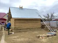 Сруб бани дома, фотография 9