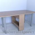 Стол-книга СТТ-04.8 (опора хром) (1700х1100х750)