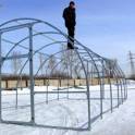 Теплица оцинкованная 10x3x2 Каркас + Поликарбонат+Парник, фотография 3