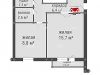 Однокомнатная квартира 1-й микрорайон,д.2А, Жлобин, фотография 8