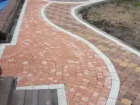 Кладка тротуарной плитки, бортов, фотография 7