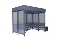 Павильоны для курения уличный, L 2000.-6000 мм, B 1650.-4000 мм, H 2300.-2650 мм, Материал: поликарбонат...