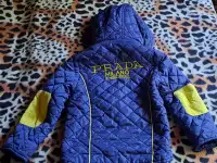 Куртка синяя с желтыми вставками на мальчика 5-6лет, б.у, фотография 4