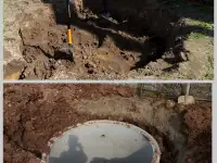 Монтаж бетонных колец под канализацию., фотография 4