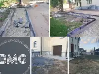 Заборы, ворота, фундаменты, бордюры, плитка, фотография 2