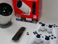 Портативный WiFi 3D Кино игровой проектор HY300 игры, беспроводные джойстики, Android 11 USB HDMI пульт ду 20.000 игр, фотография 3