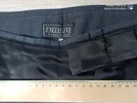 Брюки дамские EXCLUSIVE с оригинальным декором (бант на поясе) размер  42-44/2-5 тёмно-серого цвета., фотография 5