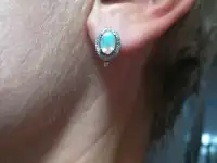 Серьги с натуральным  эфиопским опалом., фотография 5