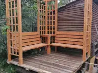 Качели, беседки, скамейки, пергола, кашпо, столы, фотография 5