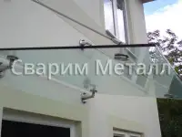 Козырьки из поликарбоната, стекла, металла и др, фотография 9