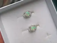 Серьги с натуральным  эфиопским опалом., фотография 3