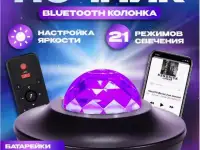 Музыкальный ночник проектор,блютуз колонка
