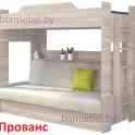 Кровать чердак с диваном (ДСП шимо светлый/ткань Амбросия)
