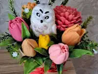 Букеты из мыльных цветов, фотография 9